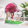 Love Is Beautiful, Friendship Is Better - Bestie Personalized Custom Heart Shaped Acrylic Plaque - Christmas Gift For Best Friends, BFF, Sisters