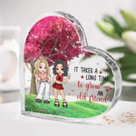 Custom Name Old Friend Gifts for Best Friends - Personalized Shaped Acrylic Plaque