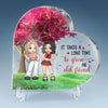 Love Is Beautiful, Friendship Is Better - Bestie Personalized Custom Heart Shaped Acrylic Plaque - Christmas Gift For Best Friends, BFF, Sisters