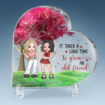 Custom Name Old Friend Gifts for Best Friends - Personalized Shaped Acrylic Plaque