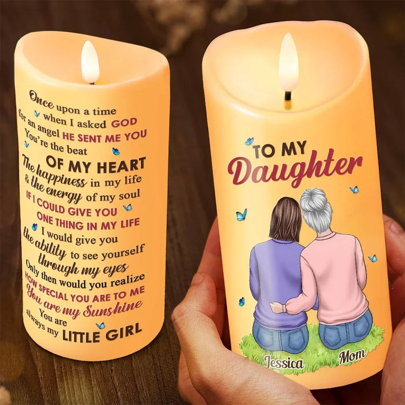 You Are Always My Little Girl - Family Personalized Custom LED Candle - Christmas Gift For Daughter, Granddaughter