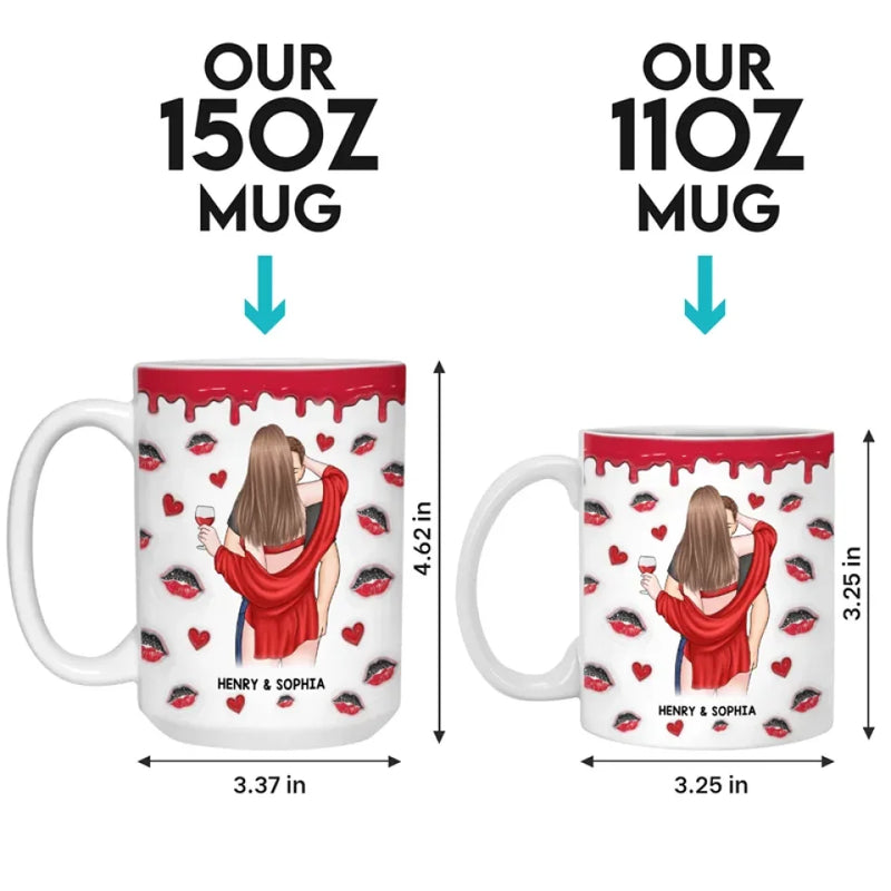 I Can't Wait To Kiss Your Lips - Couple Personalized Custom 3D Inflated Effect Printed Mug - Christmas Gift For Husband Wife, Anniversary, Long Distance Relationship