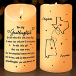 Custom Name Granddaughter Love Gifts - Personalized LED Candle