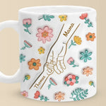 Custom Name Family Handprint Gifts for Mom - Personalized Mugs