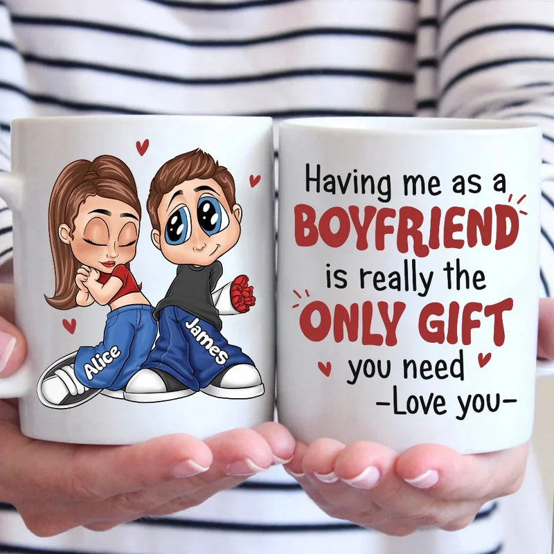 Custom Name Funny Boyfriend Gifts for Girlfriend - Personalized Mugs