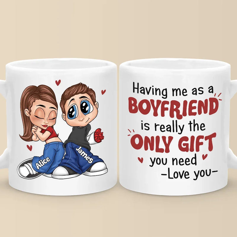 Custom Name Funny Boyfriend Gifts for Girlfriend - Personalized Mugs