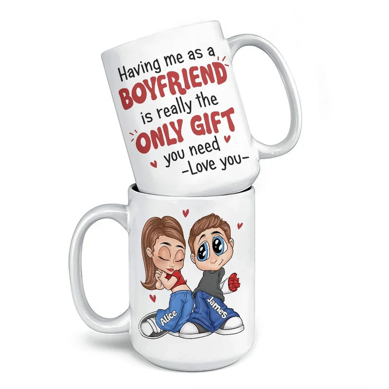 Custom Name Funny Boyfriend Gifts for Girlfriend - Personalized Mugs