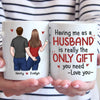 The Boyfriend You Are Lucky To Have - Couple Personalized Custom Mug - Christmas Gift For Husband Wife, Anniversary