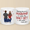 The Boyfriend You Are Lucky To Have - Couple Personalized Custom Mug - Christmas Gift For Husband Wife, Anniversary