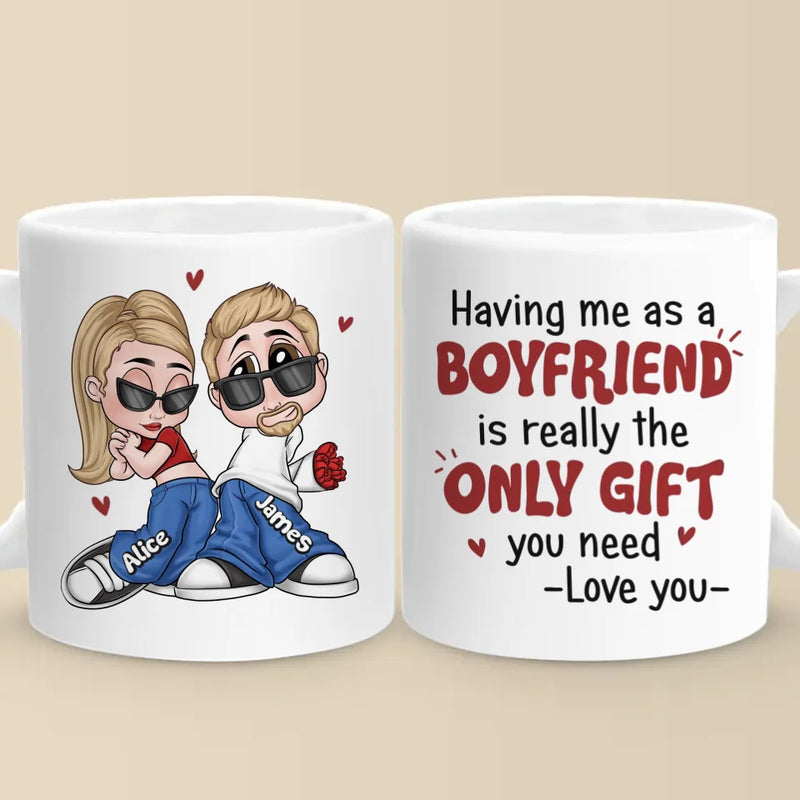 Your Good Fortune Is Being With Me - Couple Personalized Custom Mug - Christmas Gift For Husband Wife, Anniversary
