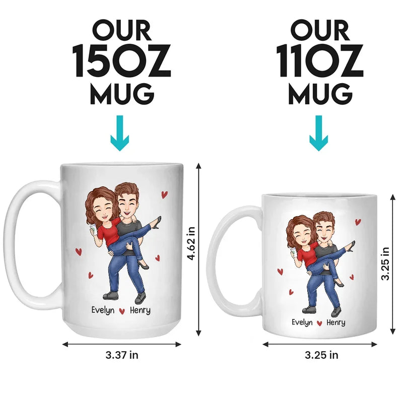 With You, Every Moment Is An Adventure - Couple Personalized Custom Mug - Christmas Gift For Husband Wife, Anniversary