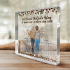 A True Friendship Is A Journey Without An End - Bestie Personalized Custom Square Shaped Acrylic Plaque - Gift For Best Friends, BFF, Sisters