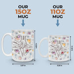 Custom Name Floral Friendship Gifts - Personalized Mugs