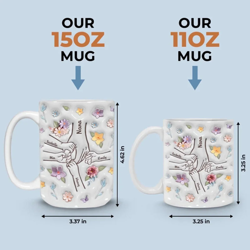 Custom Name Floral Friendship Gifts - Personalized Mugs