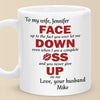 You Never Give Up On Me - Couple Personalized Custom Mug - Christmas Gift For Husband Wife, Anniversary