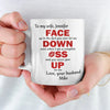 You Never Give Up On Me - Couple Personalized Custom Mug - Christmas Gift For Husband Wife, Anniversary