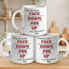 You Never Give Up On Me - Couple Personalized Custom Mug - Christmas Gift For Husband Wife, Anniversary