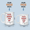 You Never Give Up On Me - Couple Personalized Custom Mug - Christmas Gift For Husband Wife, Anniversary