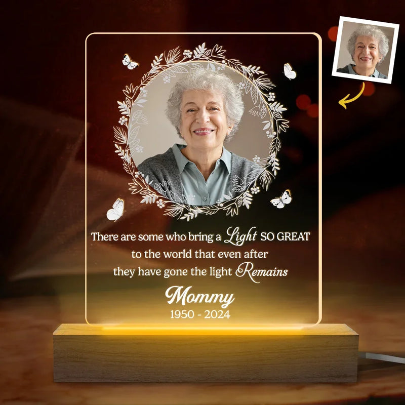 Custom Photo Your Light Will Guide Us Always - Memorial Personalized Custom Shaped 3D LED Light - Sympathy Gift, Christmas Gift For Family Members