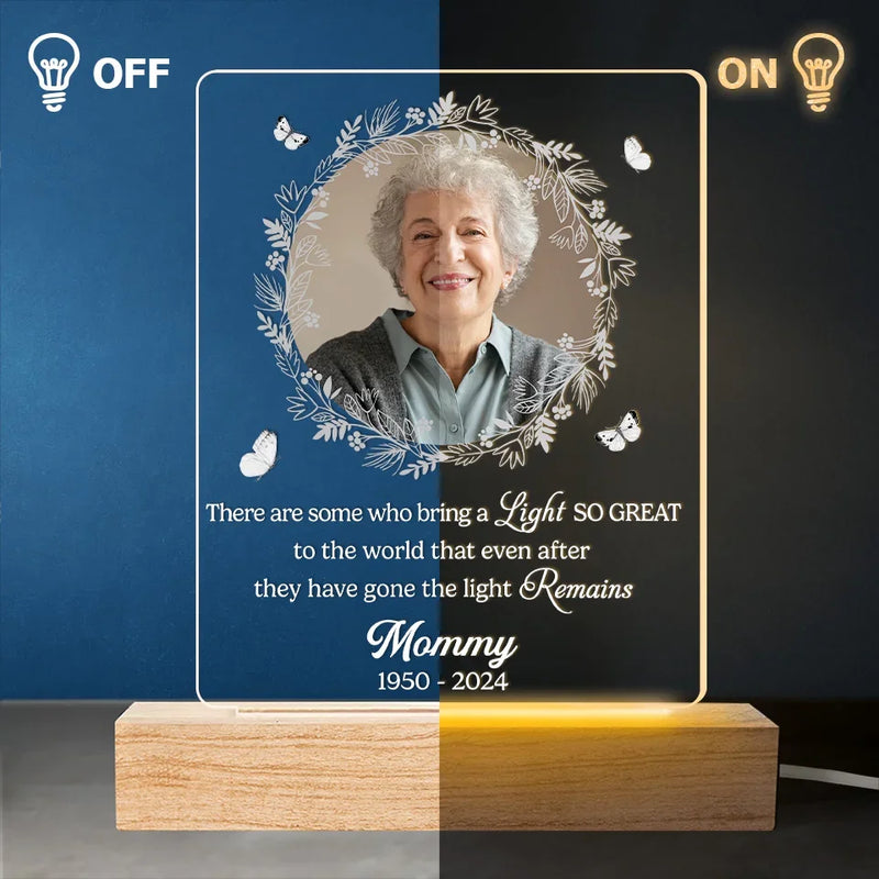 Custom Photo Your Light Will Guide Us Always - Memorial Personalized Custom Shaped 3D LED Light - Sympathy Gift, Christmas Gift For Family Members