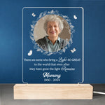Custom Photo Memorial Gifts for Mom - Personalized Acrylic LED Light