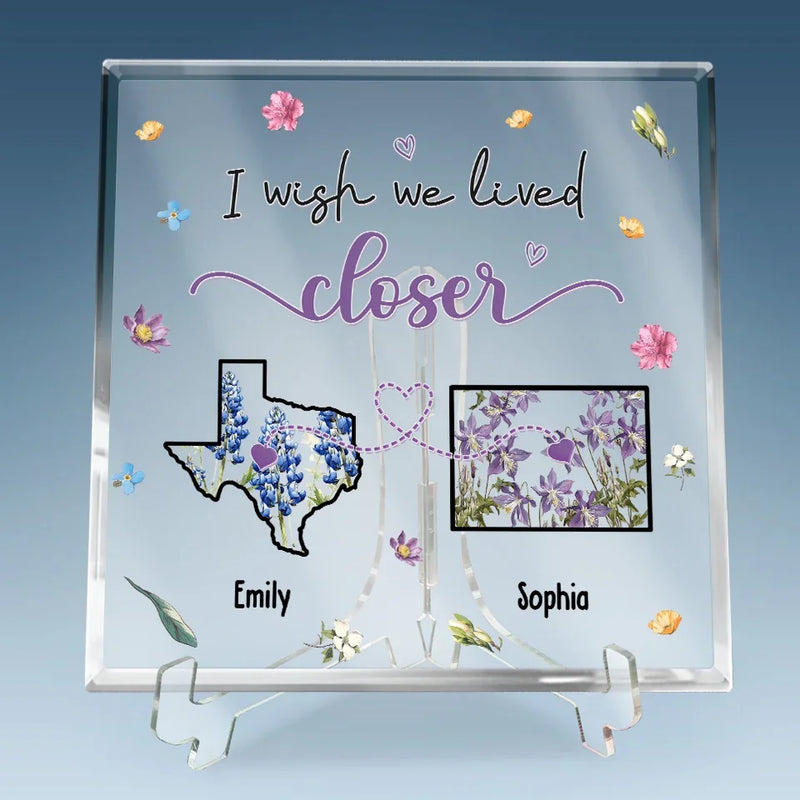 Distance Can’t Break A Bond This Strong - Bestie Personalized Custom Square Shaped Acrylic Plaque - Gift For Best Friends, BFF, Sisters