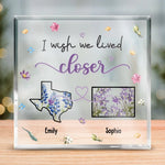 Custom Name Long Distance Friendship Gifts - Personalized Shaped Acrylic Plaque
