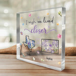 Custom Name Long Distance Friendship Gifts - Personalized Shaped Acrylic Plaque