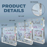 Custom Name Long Distance Friendship Gifts - Personalized Shaped Acrylic Plaque
