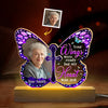 Custom Photo Your Wings Were Ready But My Heart Was Not - Memorial Personalized Custom Shaped 3D LED Light - Sympathy Gift For Family Members