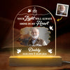 Custom Photo A Shining Soul That Will Never Be Forgotten - Memorial Personalized Custom Shaped 3D LED Light - Sympathy Gift For Family Members