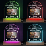 Custom Photo Memorial Gifts for Dad - Personalized Acrylic LED Light