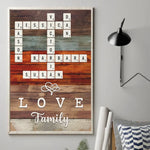Custom Name Family Love Gifts - Personalized Poster