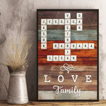 Custom Name Family Love Gifts - Personalized Poster