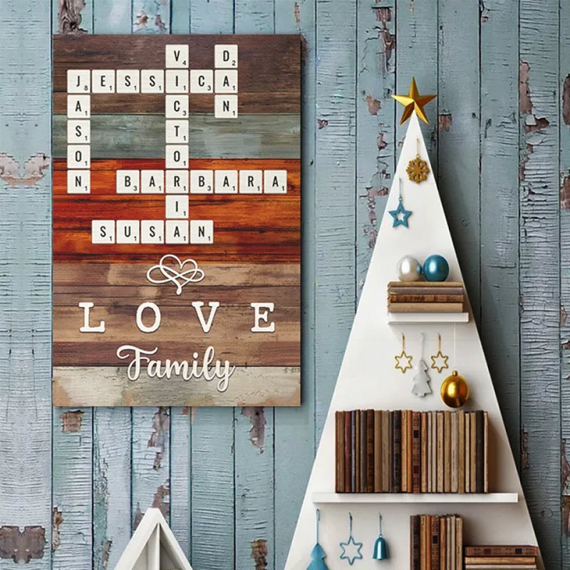 Custom Name Family Love Gifts - Personalized Poster