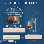 Custom Photo Memorial Gifts for Dad - Personalized Acrylic LED Light