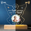 Custom Photo You’re In Our Hearts And Thoughts - Memorial Personalized Custom Shaped 3D LED Light - Sympathy Gift For Family Members
