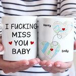 Custom Name Long Distance Couple Gifts - Personalized Mugs