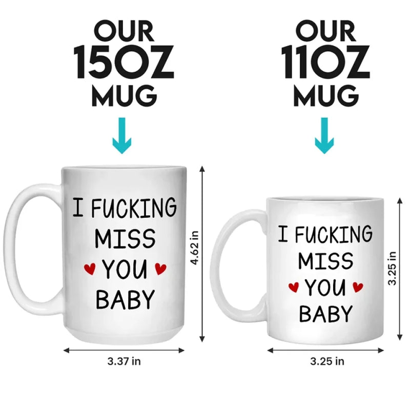 Custom Name Long Distance Couple Gifts - Personalized Mugs