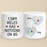 Custom Name Long Distance Couple Gifts - Personalized Mugs