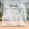 Family First, Always - Family Personalized Custom Square Shaped Acrylic Plaque - Christmas Gift For Family Members, Siblings, Brothers, Sisters