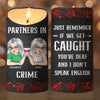 Partners In Crime - Bestie Personalized Custom LED Candle - Christmas Gift For Best Friends, BFF, Sisters
