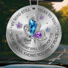 My Mind Still Talks To You But My Soul Knows You Are At Peace - Memorial Personalized Custom Car Ornament - Acrylic Custom Shaped - Sympathy Gift For Family Members