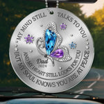 Custom Memorial Butterfly Gifts for Mom and Dad - Personalized Car Ornament