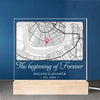 Location Map Where It All Began - Couple Personalized Custom Shaped 3D LED Light - Map Art, Gift For Husband Wife, Anniversary