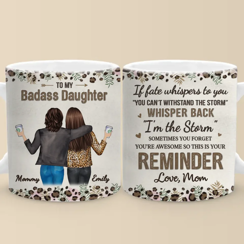 Custom Badass Daughter Gifts for Women - Personalized Mugs