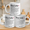 Be The Boss Lady Who Makes A Difference - Coworker Personalized Custom Mug - Christmas Gift, Gift For Coworkers, Work Friends, Colleagues