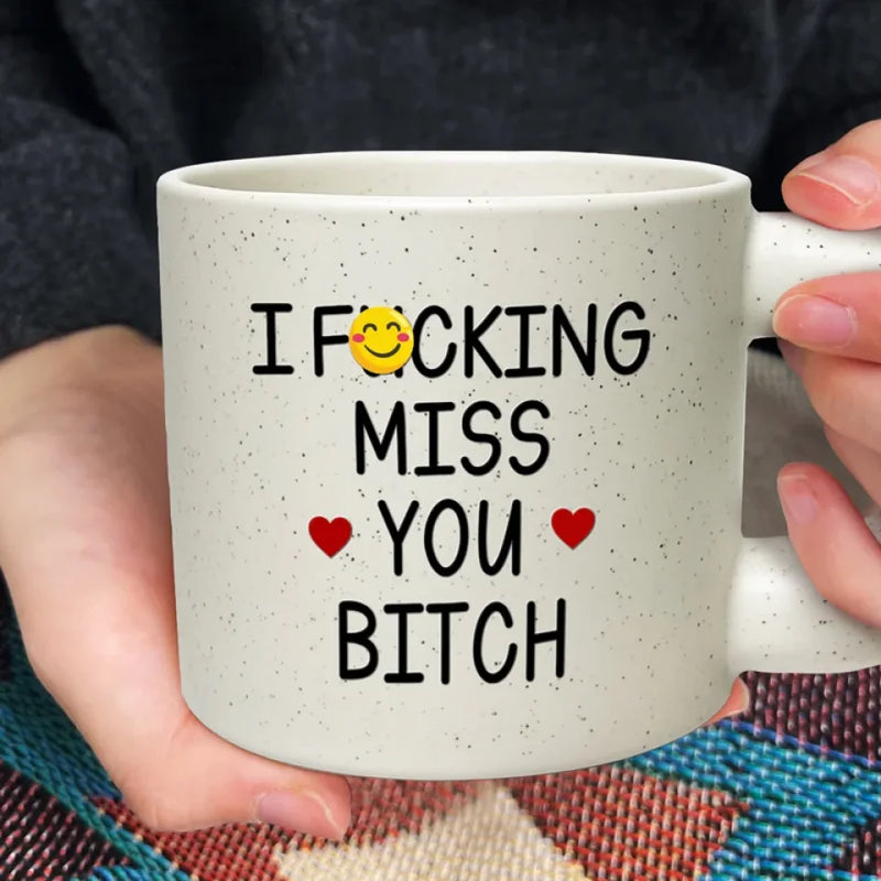 Never Too Far To Have Coffee Together - Bestie Personalized Custom Chunky Mug - Gift For Best Friends, BFF, Sisters