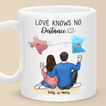 Custom Name Long Distance Couple Gifts - Personalized Mugs