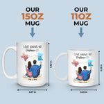 Custom Name Long Distance Couple Gifts - Personalized Mugs